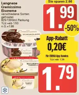 WEZ Langnese Cremissimo Eiscreme Angebot