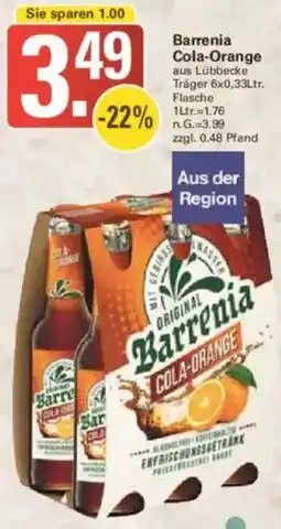 WEZ Barrenia Cola-Orange Angebot