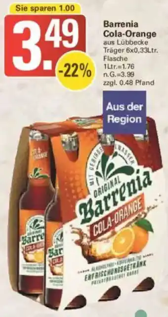 WEZ Barrenia Cola-Orange Angebot