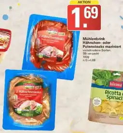 WEZ Mühlenbrink Hähnchen- oder Putensteaks mariniert Angebot