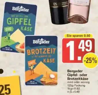 WEZ Bergader Gipfel- oder Brotzeitkäse Angebot
