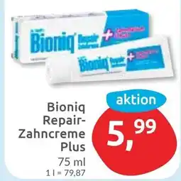 Budni Bioniq Repair- Zahncreme Plus Angebot
