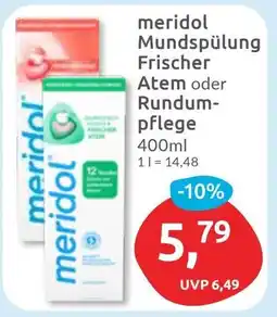 Budni meridol Mundspülung Frischer Atem oder Rundumpflege Angebot