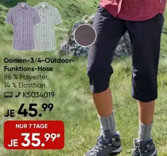 Galeria Moorhead Damen 3/4 Outdoor Funktions-Hose Angebot