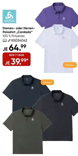 Galeria Odlo Damen oder Herren Poloshirt ,,Cardada" Angebot