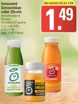 WEZ Innocent Smoothies oder Shots Angebot