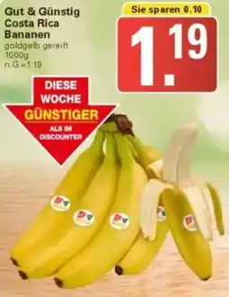 WEZ Gut & Günstig Costa Rica Bananen Angebot