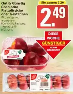 WEZ Gut & Günstig Spanische Plattpfirsiche oder Nektarinen Angebot
