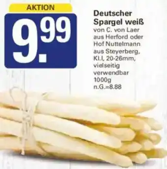 WEZ Deutscher Spargel weiß Angebot