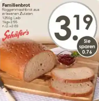 WEZ Schäfer's Familienbrot Angebot