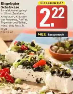 WEZ Eingelegter Schafskäse Angebot