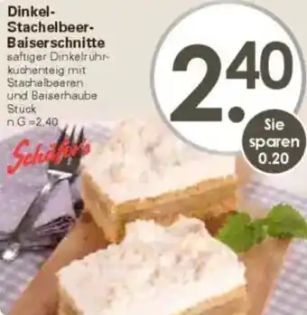 WEZ Schäfer's Dinkel Stachelbeer Baiserschnitte Angebot