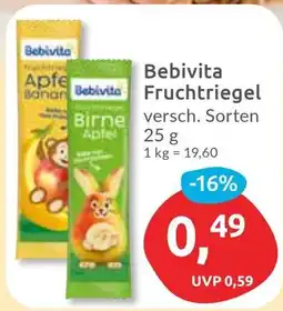 Budni Bebivita Fruchtriegel Angebot