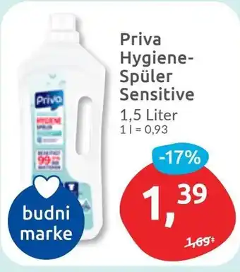 Budni Priva Hygiene- Spüler Sensitive Angebot