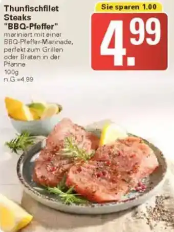 WEZ Thunfischfilet Steaks "BBQ-Pfeffer" Angebot