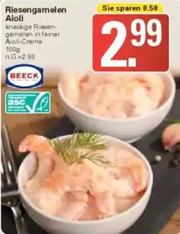 WEZ BEECK Riesengarnelen Aioli Angebot