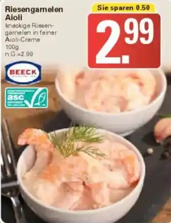 WEZ BEECK Riesengarnelen Aioli Angebot