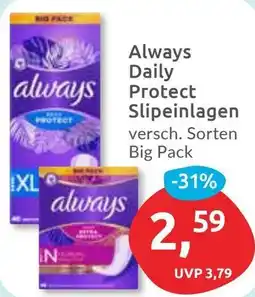 Budni Always Daily Protect Slipeinlagen Angebot