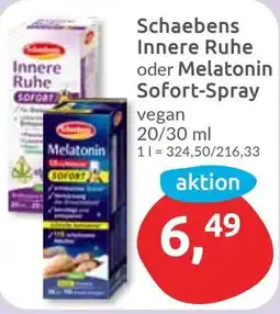 Budni Schaebens Innere Ruhe oder Melatonin Sofort-Spray Angebot
