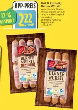 WEZ Gut & Günstig Berner Würstl Angebot