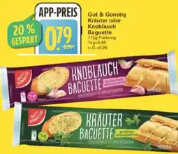 WEZ Gut & Günstig Kräuter oder Knoblauch Baguette Angebot