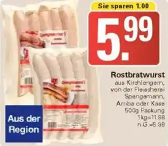 WEZ Rostbratwurst Angebot