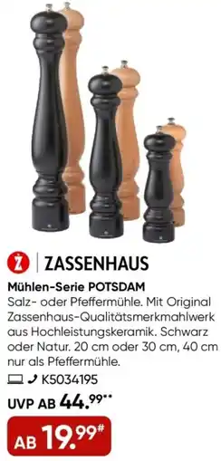Galeria ZASSENHAUS Mühlen-Serie POTSDAM Angebot