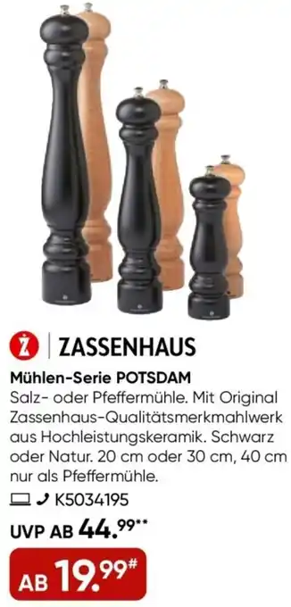 Galeria ZASSENHAUS Mühlen-Serie POTSDAM Angebot