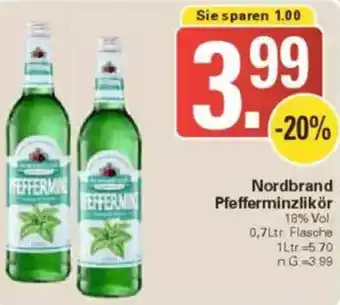 WEZ Nordbrand Pfefferminzlikör Angebot