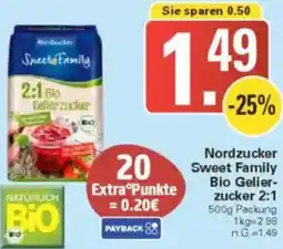 WEZ Nordzucker Sweet Family Bio Gelierzucker 2:1 Angebot