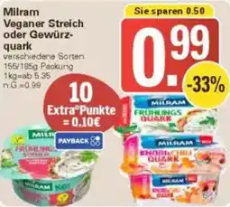 WEZ Milram Veganer Streich oder Gewürzquark Angebot