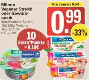 WEZ Milram Veganer Streich oder Gewürzquark Angebot