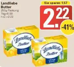 WEZ Landliebe Butter Angebot