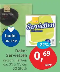 Budni Dekor Servietten Angebot