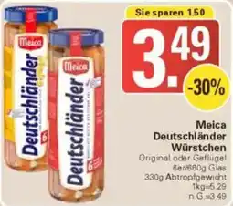WEZ Meica Deutschländer Würstchen Angebot