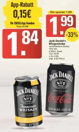 WEZ Jack Daniel's Mixgetränke Angebot