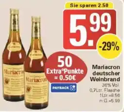 WEZ Mariacron deutscher Weinbrand Angebot