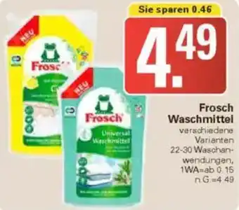WEZ Frosch Waschmittel Angebot