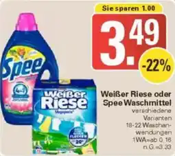 WEZ Weißer Riese oder Spee Waschmittel Angebot