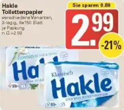 WEZ Hakle Toilettenpapier Angebot