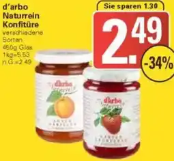 WEZ d'arbo Naturrein Konfitüre Angebot