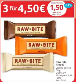 Budni Raw Bite Riegel Angebot