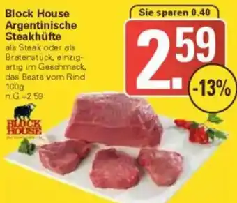 WEZ Block House Argentinische Steakhüfte Angebot
