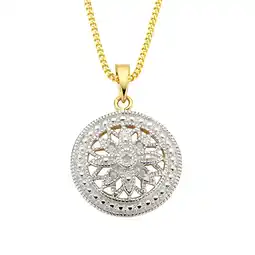 Netto Marken-Discount Diamonds by Ellen K. Halskette Silber 925 vergoldet mit 5x Diamant zus. 0,05ct Angebot