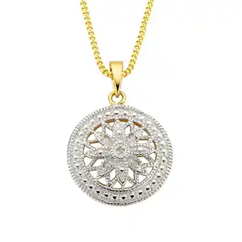 Netto Marken-Discount Diamonds by Ellen K. Halskette Silber 925 vergoldet mit 5x Diamant zus. 0,05ct Angebot