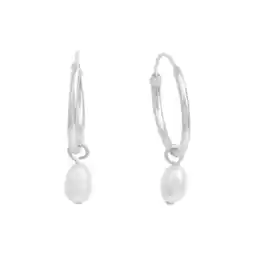 Netto Marken-Discount Zeeme Pearls Creolen 925 Silber rhodiniert Perle weiß Angebot