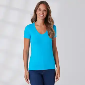 NKD Damen-T-Shirt mit V-Ausschnitt Angebot