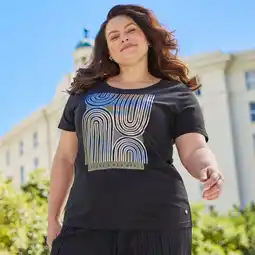 NKD Damen-T-Shirt mit Frontaufdruck, große Größen Angebot
