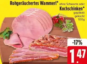 E-Center Rohgeräuchertes Wammerl oder Kochschinken Angebot