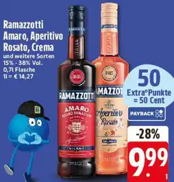 Edeka Ramazzotti Amaro, Aperitivo Rosato, Crema Angebot